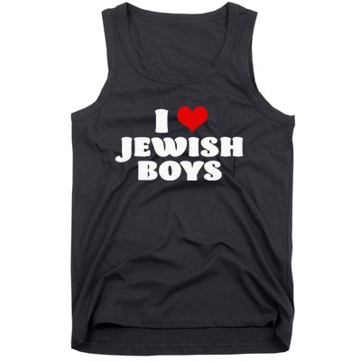 I Love Jewish Red Heart Hanukkah Tank Top