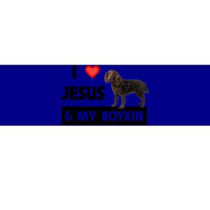 I Love Jesus And My Kin Spaniel Duck Hunting Dog Mom Dad Gift Bumper Sticker