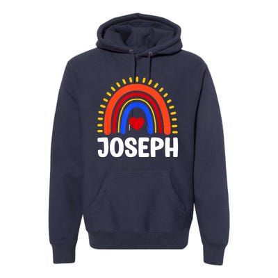 I Love Joseph Cute Joseph Rainbow Premium Hoodie