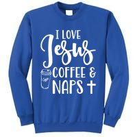 I Love Jesus Coffee And Naps Cute Funny Christian Gift Sweatshirt