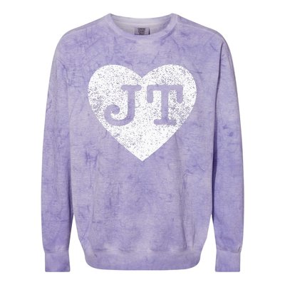 I love JT vintage heart Colorblast Crewneck Sweatshirt