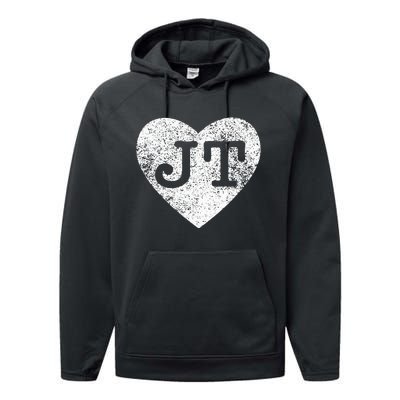 I love JT vintage heart Performance Fleece Hoodie