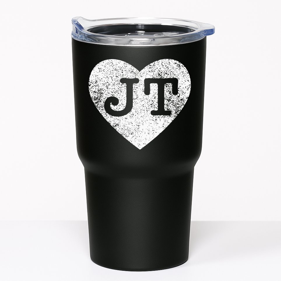 I love JT vintage heart Tumbler
