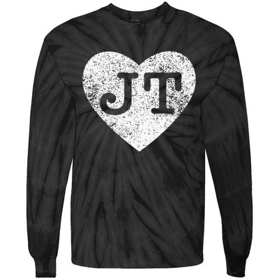 I love JT vintage heart Tie-Dye Long Sleeve Shirt