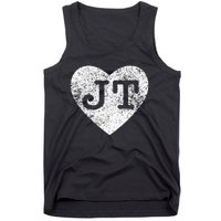 I love JT vintage heart Tank Top