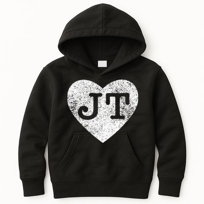 I love JT vintage heart Kids Hoodie
