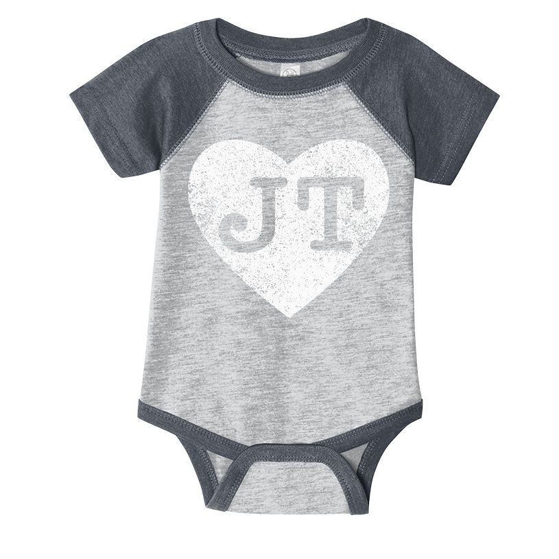 I love JT vintage heart Infant Baby Jersey Bodysuit