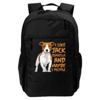 I Like Jack Russells And Maybe 3 People Funny Jack Russell Daily Commute Backpack