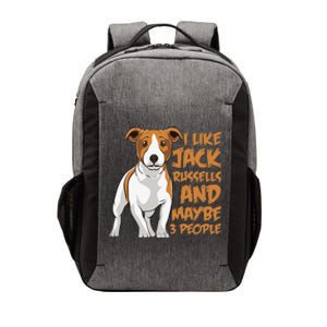 I Like Jack Russells And Maybe 3 People Funny Jack Russell Vector Backpack