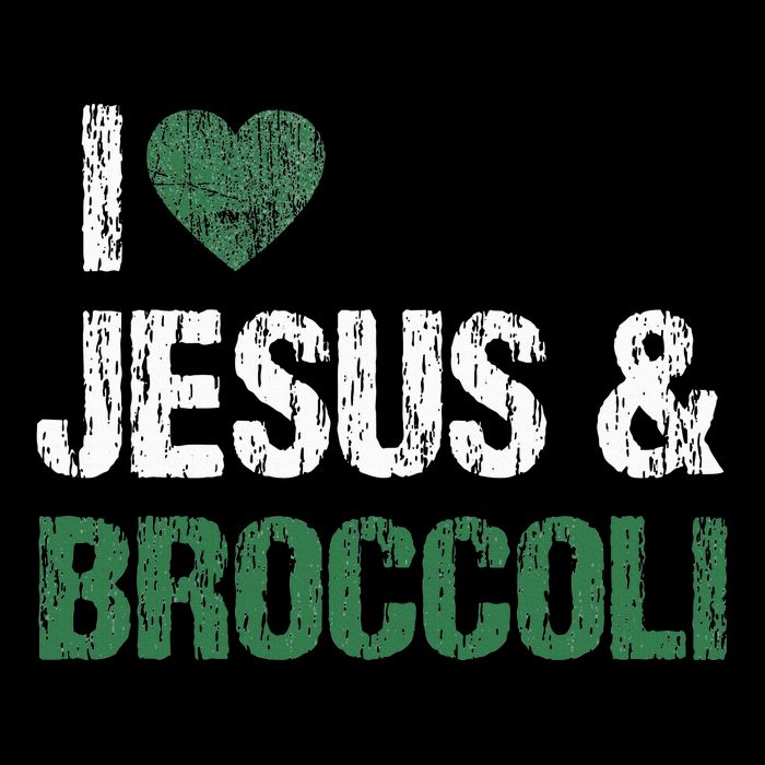 I Love Jesus And Broccoli Lover Funny Vegetable Veggies Food 16 in Basic Backpack