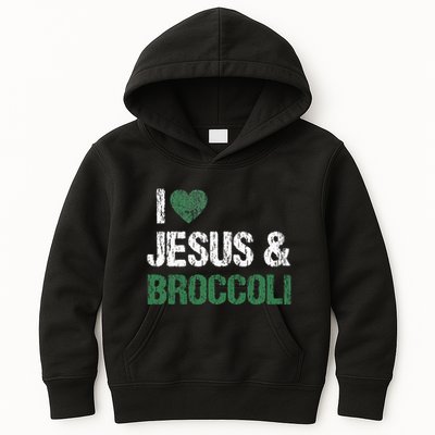 I Love Jesus And Broccoli Lover Funny Vegetable Veggies Food Kids Hoodie