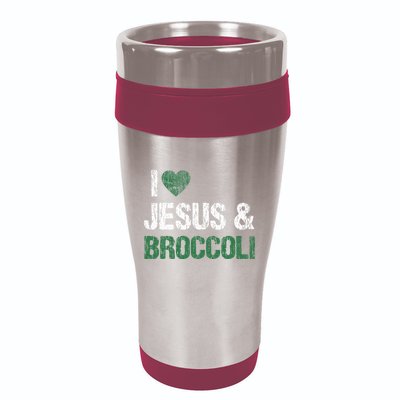 I Love Jesus And Broccoli Lover Funny Vegetable Veggies Food 16oz Travel Tumbler