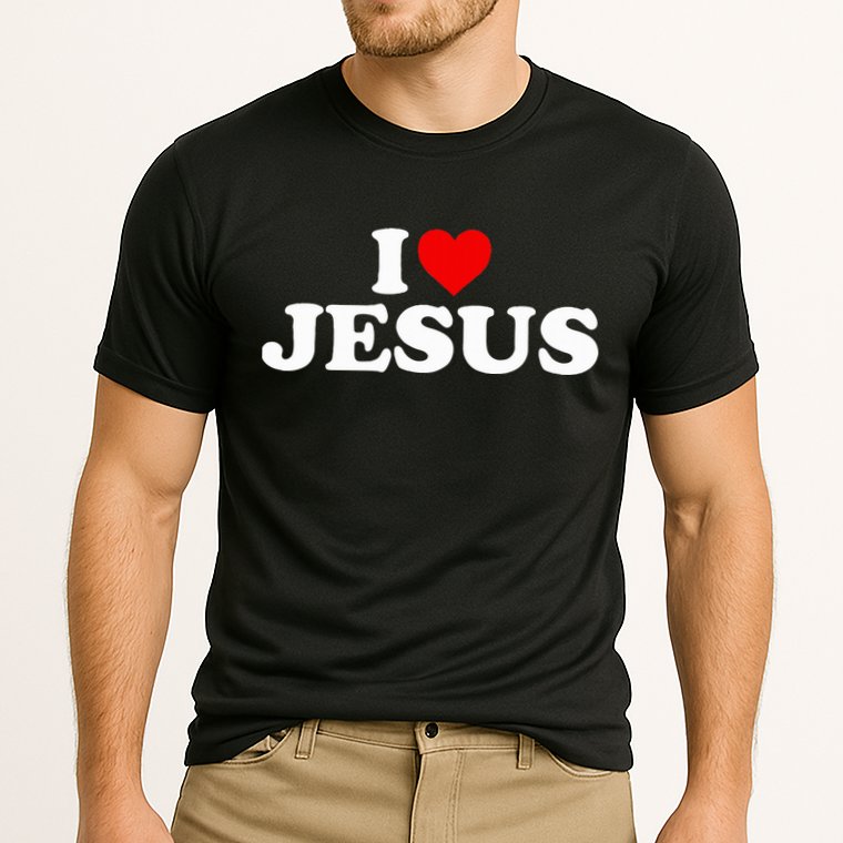 I Love Jesus - Heart  Cooling Performance Crew T-Shirt
