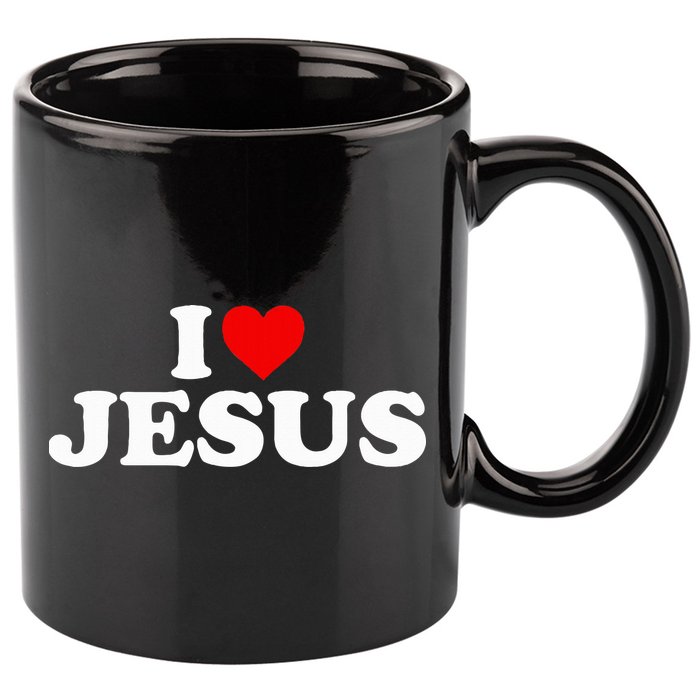 I Love Jesus - Heart  11oz C Handle Ceramic Mug