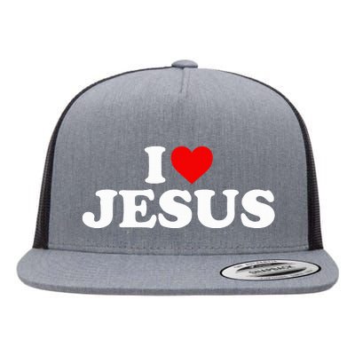 I Love Jesus - Heart  Flat Bill Trucker Hat