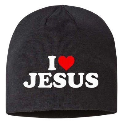 I Love Jesus - Heart  Sustainable Beanie