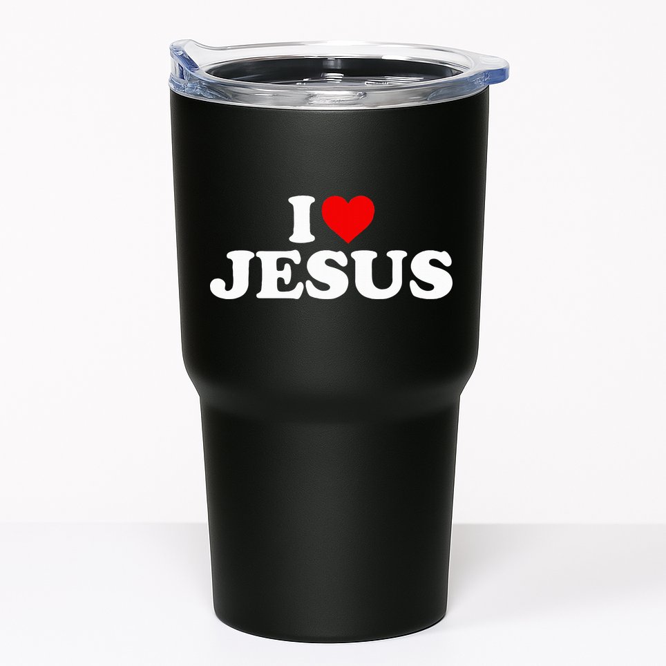 I Love Jesus - Heart  Tumbler