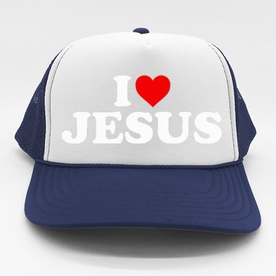 I Love Jesus - Heart  Trucker Hat