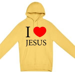 I Love Jesus Simple Logo Premium Pullover Hoodie