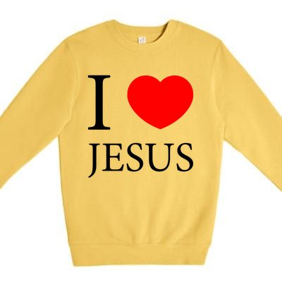 I Love Jesus Simple Logo Premium Crewneck Sweatshirt