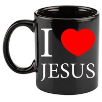 I Love Jesus Simple Logo 11oz C Handle Ceramic Mug