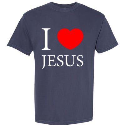 I Love Jesus Simple Logo Garment-Dyed Heavyweight T-Shirt