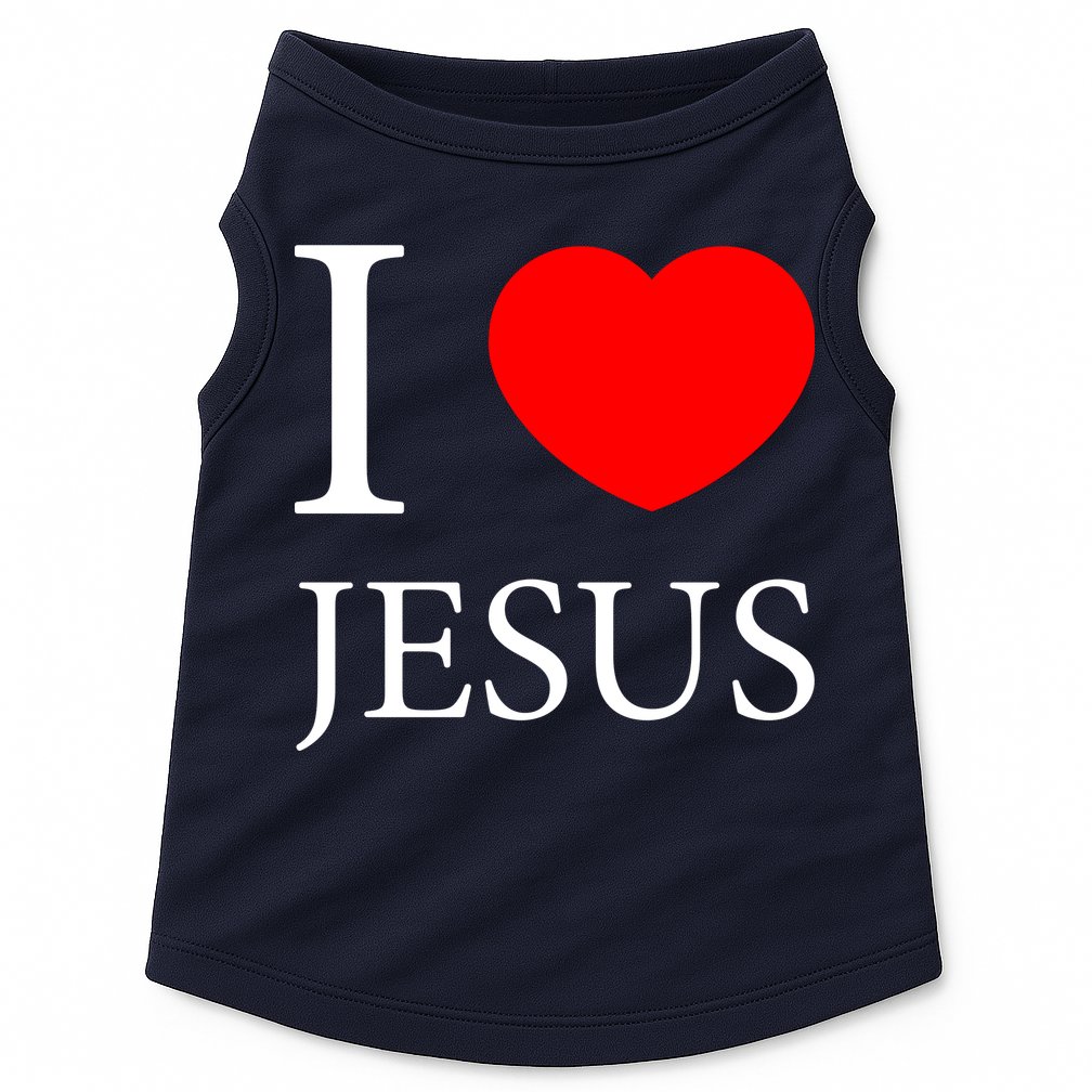 I Love Jesus Simple Logo Doggie Tank