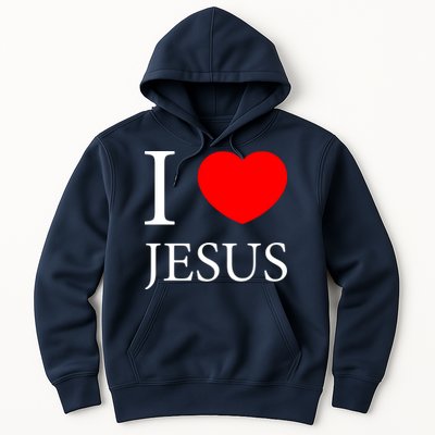 I Love Jesus Simple Logo Hoodie