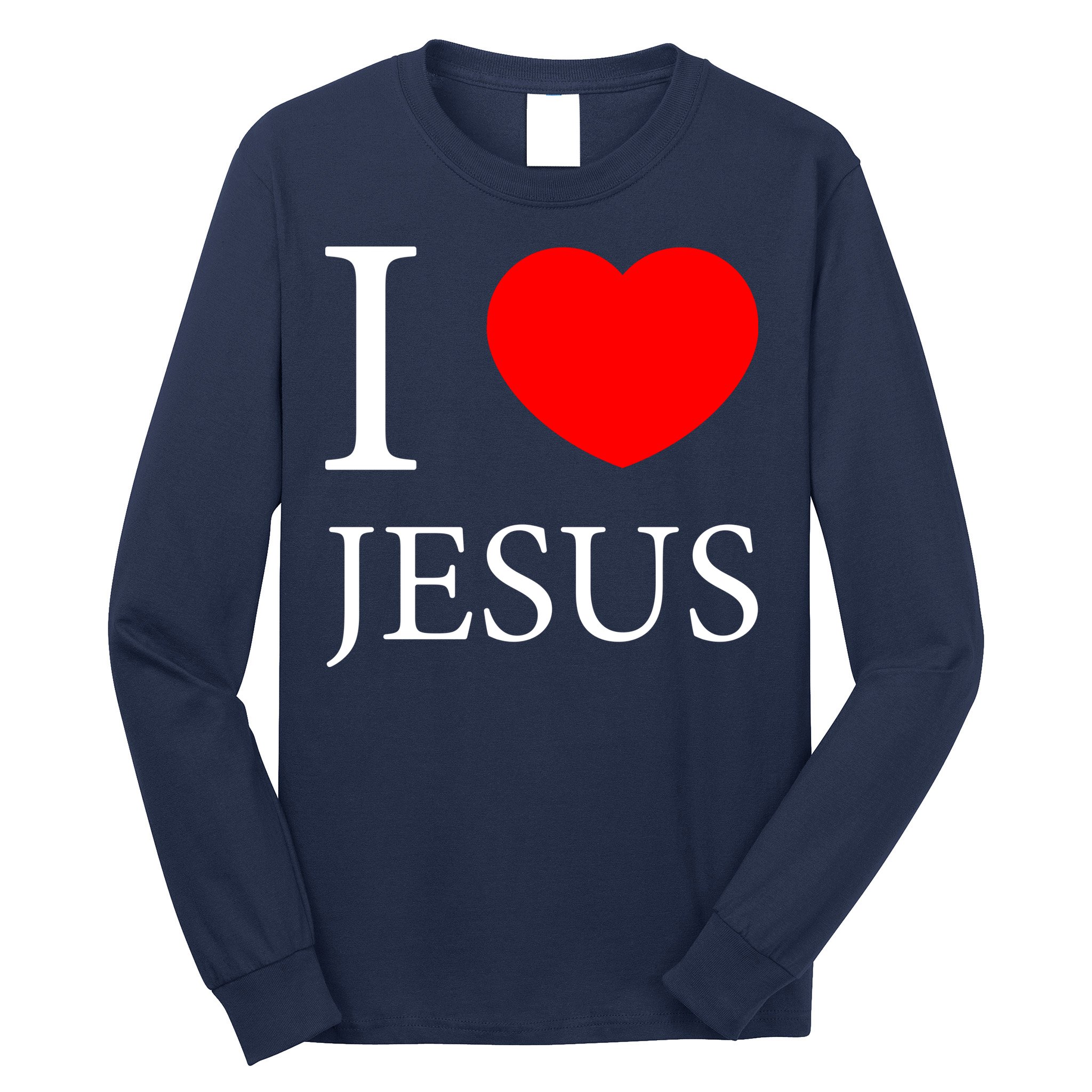 I Love Jesus Simple Logo Long Sleeve Shirt