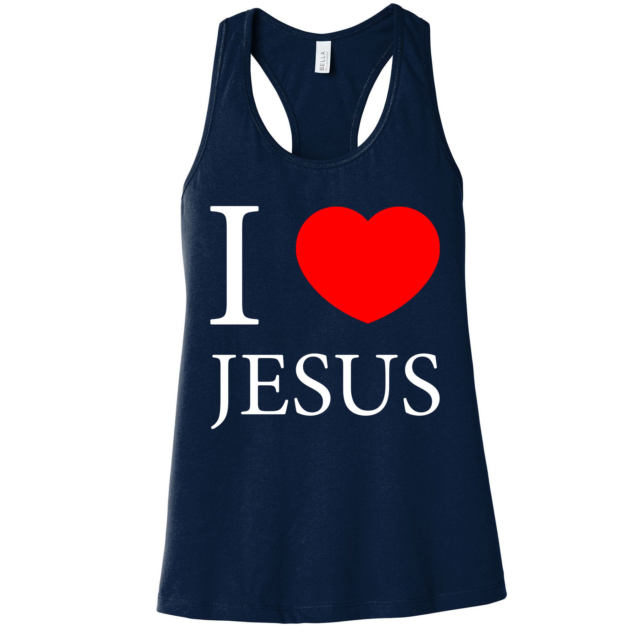 I Love Jesus Simple Logo Womens Tank Top