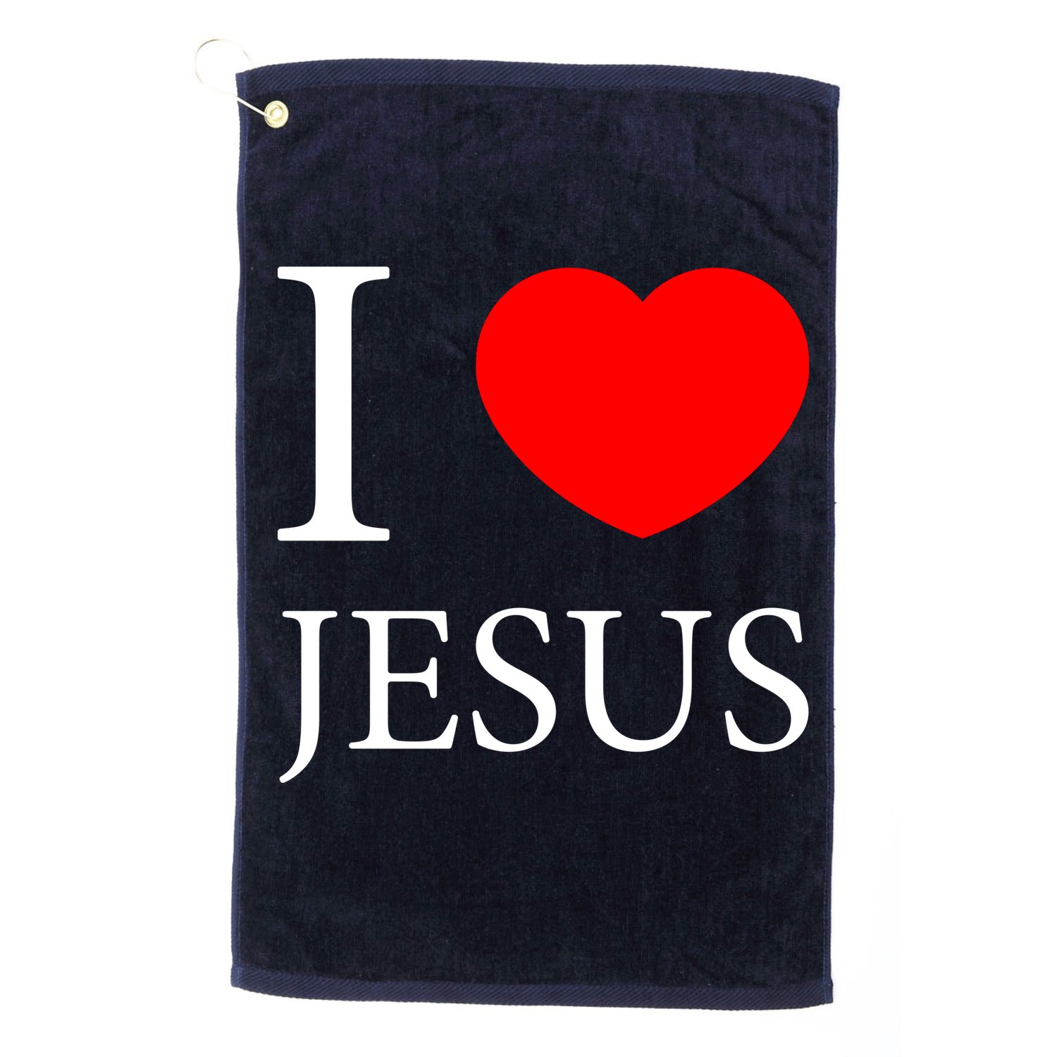 I Love Jesus Simple Logo Golf Towel
