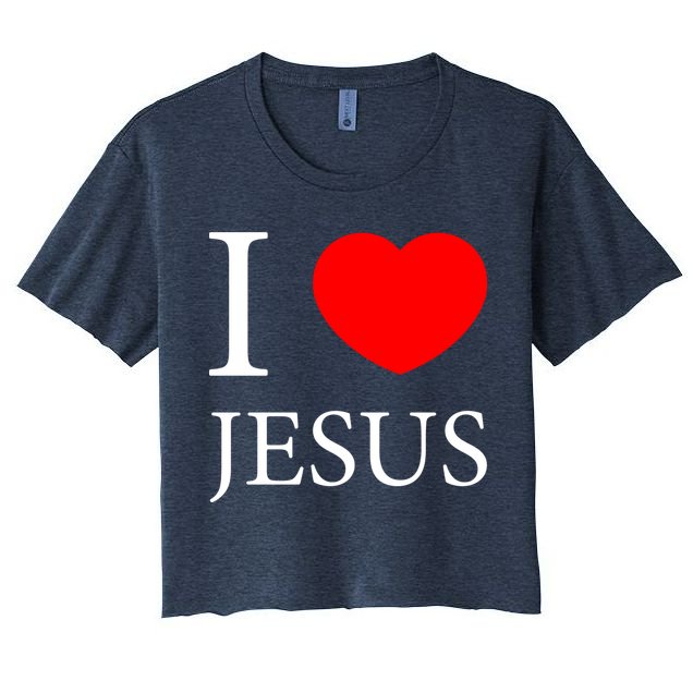 I Love Jesus Simple Logo Crop Top