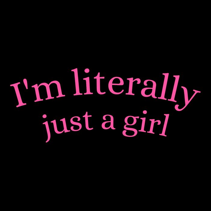 IM Literally Just A Girl Zip Tote Bag