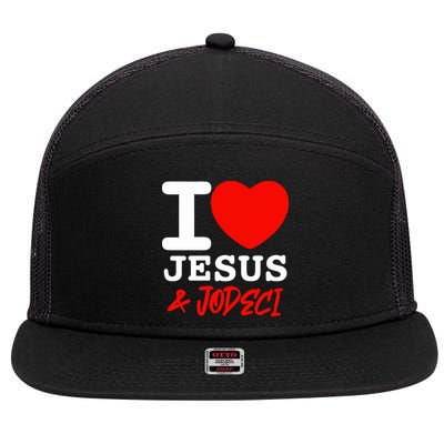 I Love Jesus & Jodeci 7 Panel Mesh Trucker Snapback Hat