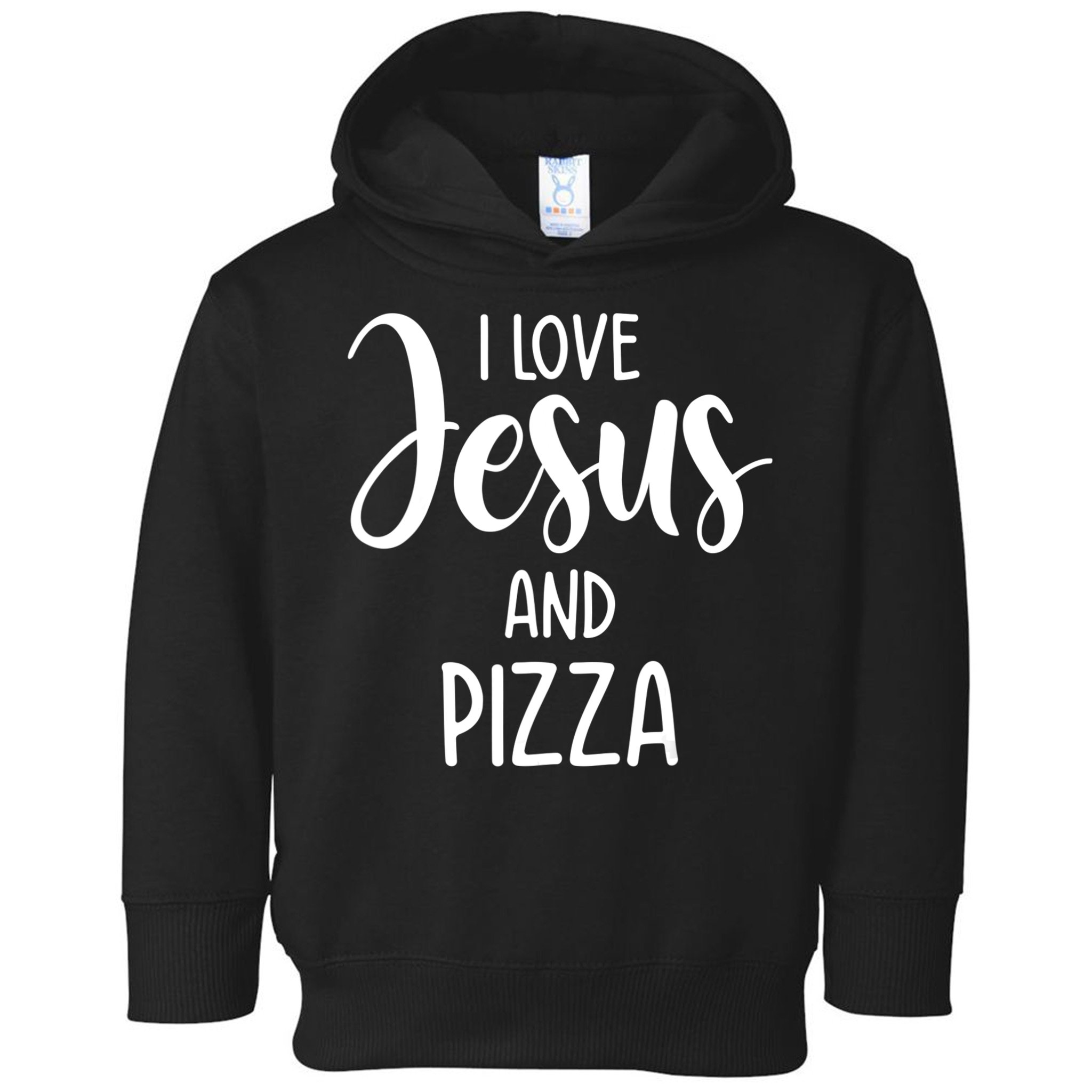I Love Jesus And Pizza Italian Food Pizza Lover Eating Pizza Toddler Hoodie