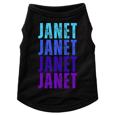 I Love Janet Pattern First Name Janet Doggie Tank