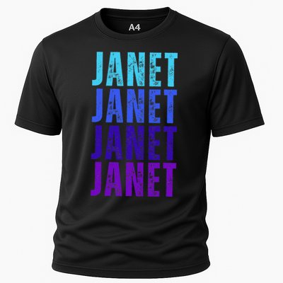 I Love Janet Pattern First Name Janet Performance Shirt