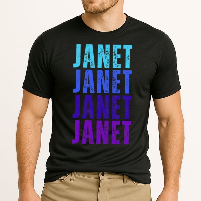 I Love Janet Pattern First Name Janet Performance Shirt