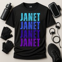 I Love Janet Pattern First Name Janet Performance Shirt