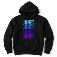 I Love Janet Pattern First Name Janet Hoodie