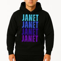 I Love Janet Pattern First Name Janet Hoodie