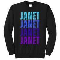 I Love Janet Pattern First Name Janet Sweatshirt