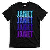 I Love Janet Pattern First Name Janet T-Shirt