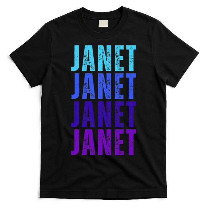 I Love Janet Pattern First Name Janet T-Shirt