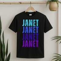 I Love Janet Pattern First Name Janet T-Shirt