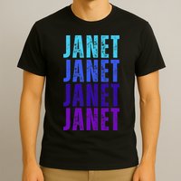 I Love Janet Pattern First Name Janet T-Shirt