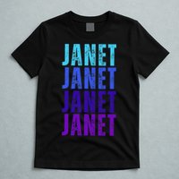 I Love Janet Pattern First Name Janet T-Shirt