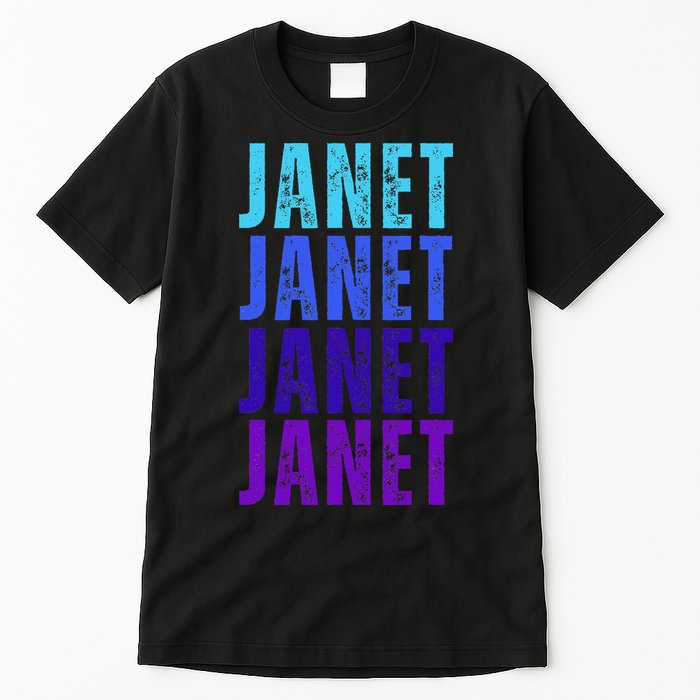 I Love Janet Pattern First Name Janet Tall T-Shirt