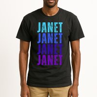 I Love Janet Pattern First Name Janet Tall T-Shirt