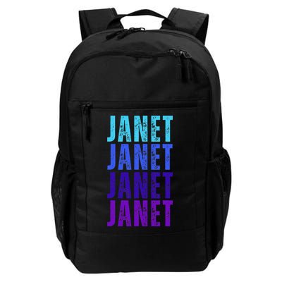I Love Janet Pattern First Name Janet Backpack